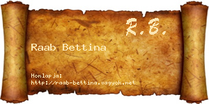 Raab Bettina névjegykártya